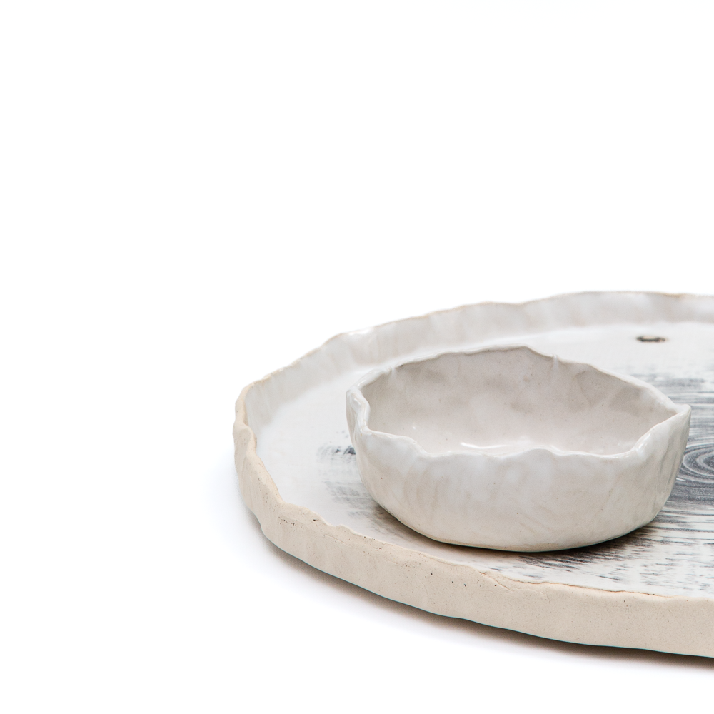 Ruffled Edge Platter Set